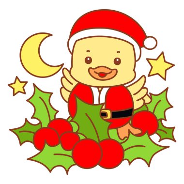 Şirin ördek vektör ikonu. Komik bebek ördek hayvan serisi örnekleri. Yumuşak Ördek Tasarımları Hayatı.