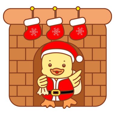 Şirin ördek vektör ikonu. Komik bebek ördek hayvan serisi örnekleri. Yumuşak Ördek Tasarımları Hayatı.