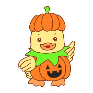 Şirin ördek vektör ikonu. Komik bebek ördek hayvan serisi örnekleri. Yumuşak Ördek Tasarımları Hayatı.