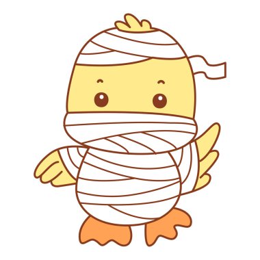 Şirin ördek vektör ikonu. Komik bebek ördek hayvan serisi örnekleri. Yumuşak Ördek Tasarımları Hayatı.