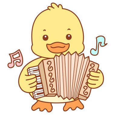 Şirin ördek vektör ikonu. Komik bebek ördek hayvan serisi örnekleri. Yumuşak Ördek Tasarımları Hayatı.