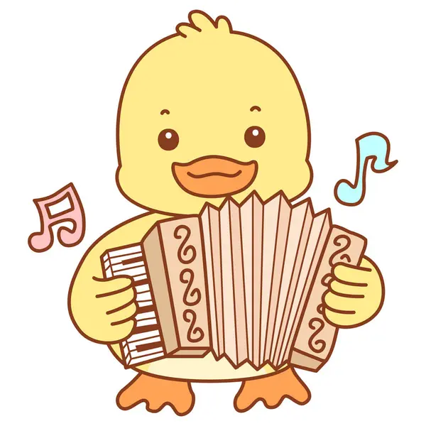 Şirin ördek vektör ikonu. Komik bebek ördek hayvan serisi örnekleri. Yumuşak Ördek Tasarımları Hayatı.