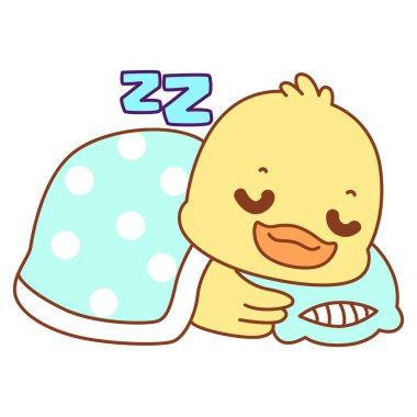 Şirin ördek vektör ikonu. Komik bebek ördek hayvan serisi örnekleri. Yumuşak Ördek Tasarımları Hayatı.