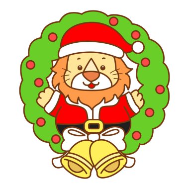 Şirin Aslan vektör ikonu. Komik bebek aslan hayvan serisi illüstrasyonu. Yumuşak Aslan Tasarımları 'nın hayatı.