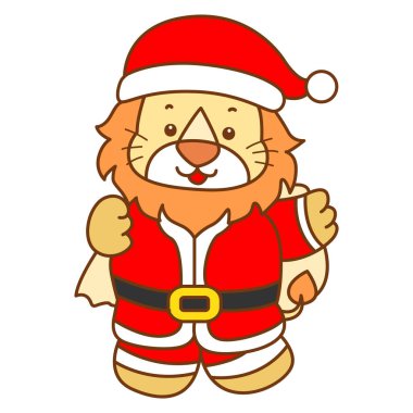 Şirin Aslan vektör ikonu. Komik bebek aslan hayvan serisi illüstrasyonu. Yumuşak Aslan Tasarımları 'nın hayatı.