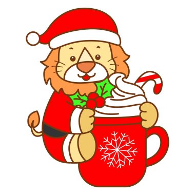 Şirin Aslan vektör ikonu. Komik bebek aslan hayvan serisi illüstrasyonu. Yumuşak Aslan Tasarımları 'nın hayatı.