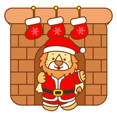 Şirin Aslan vektör ikonu. Komik bebek aslan hayvan serisi illüstrasyonu. Yumuşak Aslan Tasarımları 'nın hayatı.