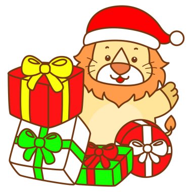 Şirin Aslan vektör ikonu. Komik bebek aslan hayvan serisi illüstrasyonu. Yumuşak Aslan Tasarımları 'nın hayatı.