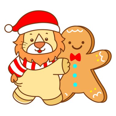 Şirin Aslan vektör ikonu. Komik bebek aslan hayvan serisi illüstrasyonu. Yumuşak Aslan Tasarımları 'nın hayatı.