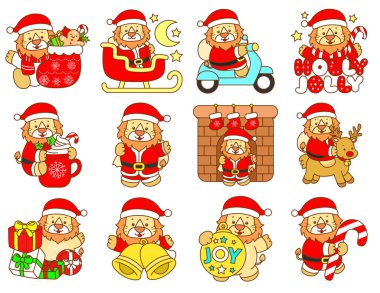 Şirin Aslan vektör ikonu. Komik bebek aslan hayvan serisi illüstrasyonu. Yumuşak Aslan Tasarımları 'nın hayatı.