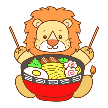 Şirin Aslan vektör ikonu. Komik bebek aslan hayvan serisi illüstrasyonu. Yumuşak Aslan Tasarımları 'nın hayatı.