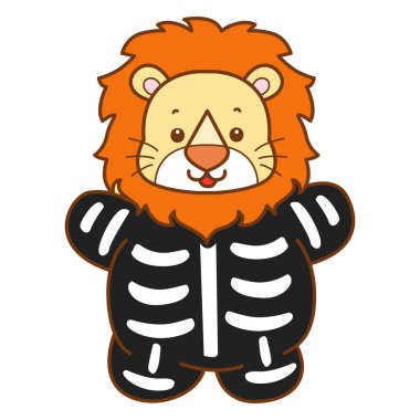 Şirin Aslan vektör ikonu. Komik bebek aslan hayvan serisi illüstrasyonu. Yumuşak Aslan Tasarımları 'nın hayatı.