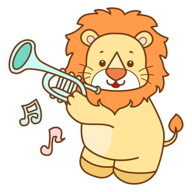 Şirin Aslan vektör ikonu. Komik bebek aslan hayvan serisi illüstrasyonu. Yumuşak Aslan Tasarımları 'nın hayatı.