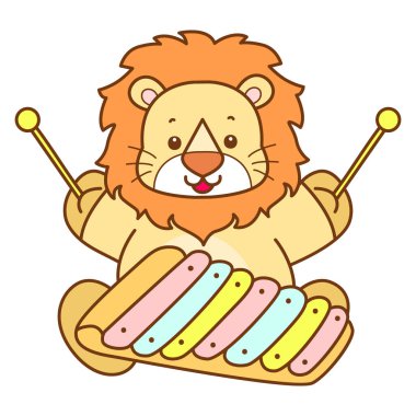 Şirin Aslan vektör ikonu. Komik bebek aslan hayvan serisi illüstrasyonu. Yumuşak Aslan Tasarımları 'nın hayatı.