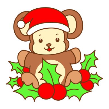 Şirin maymun vektör ikonu. Komik bebek maymun hayvan serisi örnekleri. Yumuşak Maymun Tasarımları Hayatı.