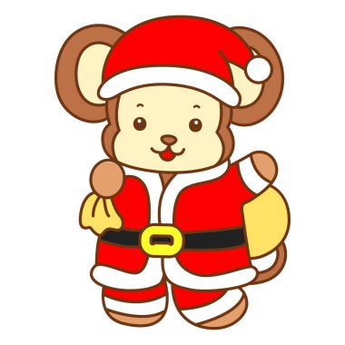 Şirin maymun vektör ikonu. Komik bebek maymun hayvan serisi örnekleri. Yumuşak Maymun Tasarımları Hayatı.