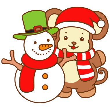 Şirin maymun vektör ikonu. Komik bebek maymun hayvan serisi örnekleri. Yumuşak Maymun Tasarımları Hayatı.