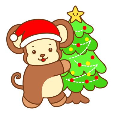 Şirin maymun vektör ikonu. Komik bebek maymun hayvan serisi örnekleri. Yumuşak Maymun Tasarımları Hayatı.