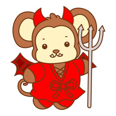 Şirin maymun vektör ikonu. Komik bebek maymun hayvan serisi örnekleri. Yumuşak Maymun Tasarımları Hayatı.