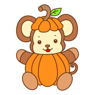 Şirin maymun vektör ikonu. Komik bebek maymun hayvan serisi örnekleri. Yumuşak Maymun Tasarımları Hayatı.