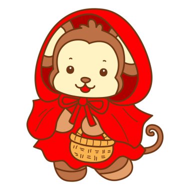 Şirin maymun vektör ikonu. Komik bebek maymun hayvan serisi örnekleri. Yumuşak Maymun Tasarımları Hayatı.