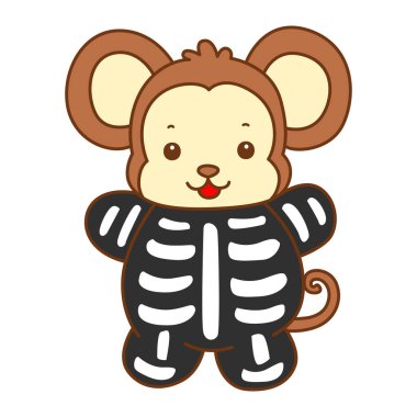 Şirin maymun vektör ikonu. Komik bebek maymun hayvan serisi örnekleri. Yumuşak Maymun Tasarımları Hayatı.