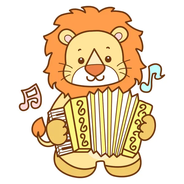 Şirin Aslan vektör ikonu. Komik bebek aslan hayvan serisi illüstrasyonu. Yumuşak Aslan Tasarımları 'nın hayatı.