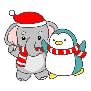 Şirin fil vektör ikonu. Komik bebek fil hayvan serisi illüstrasyonu. Yumuşak Fil Tasarımlarının Hayatı.