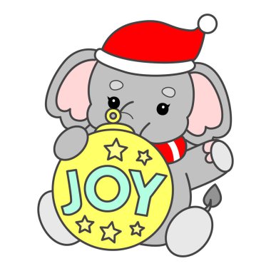 Şirin fil vektör ikonu. Komik bebek fil hayvan serisi illüstrasyonu. Yumuşak Fil Tasarımlarının Hayatı.