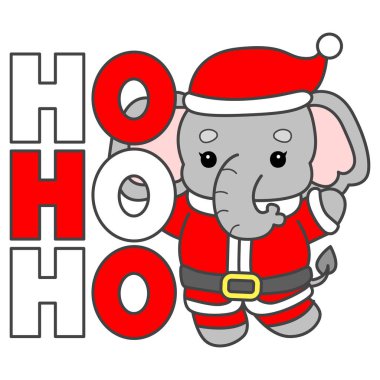 Şirin fil vektör ikonu. Komik bebek fil hayvan serisi illüstrasyonu. Yumuşak Fil Tasarımlarının Hayatı.