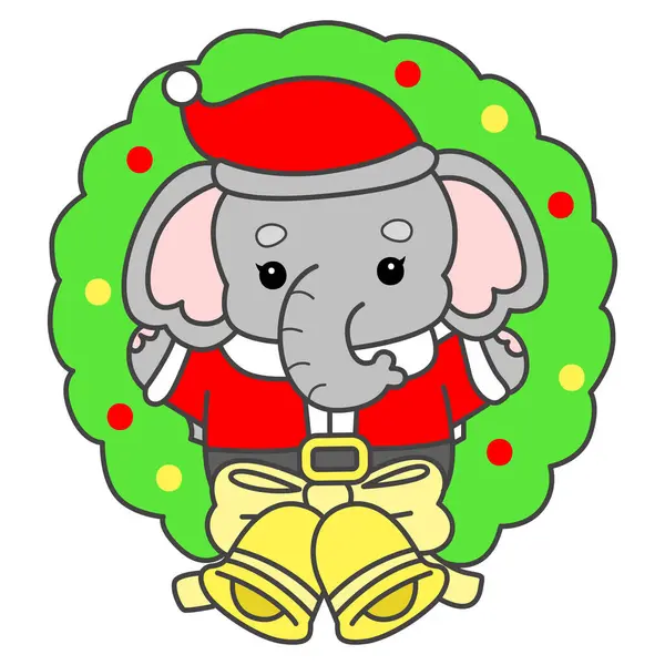 Şirin fil vektör ikonu. Komik bebek fil hayvan serisi illüstrasyonu. Yumuşak Fil Tasarımlarının Hayatı.