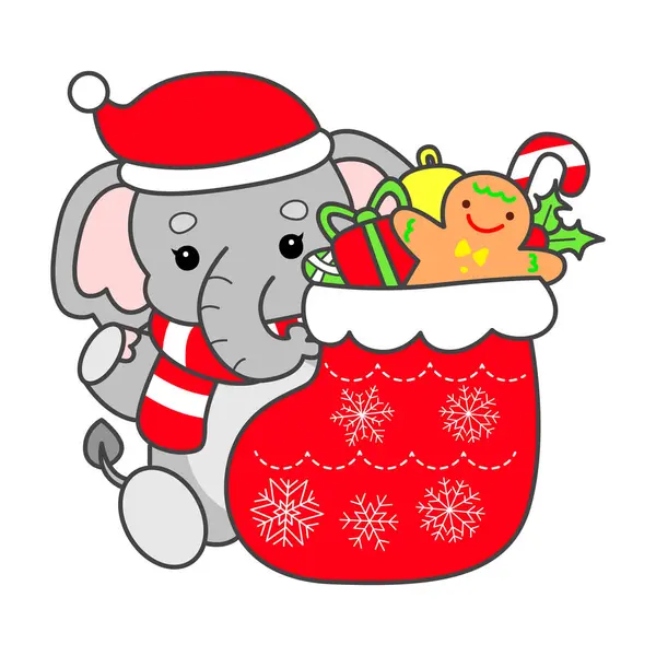 Şirin fil vektör ikonu. Komik bebek fil hayvan serisi illüstrasyonu. Yumuşak Fil Tasarımlarının Hayatı.