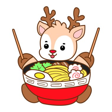 Şirin Geyik vektör simgesi. Komik bebek geyik hayvan serisi örnekleri. Yumuşak Geyik Tasarımlarının Hayatı.