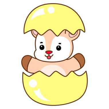 Şirin Geyik vektör simgesi. Komik bebek geyik hayvan serisi örnekleri. Yumuşak Geyik Tasarımlarının Hayatı.