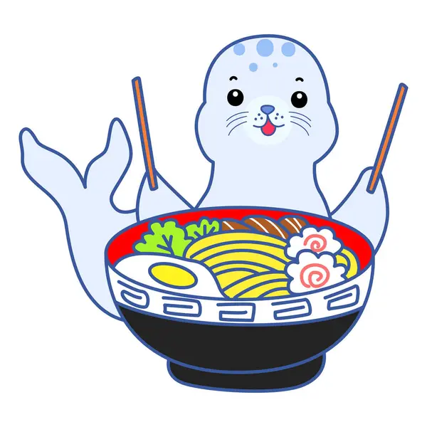 Şirin Seal vektör ikonu. Komik bebek fok hayvan serisi illüstrasyonu. Yumuşak Mühür Tasarımlarının Hayatı.