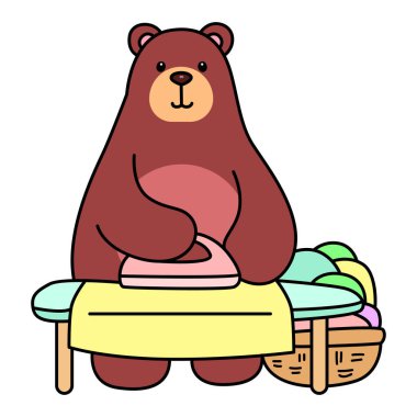 Sevimli ayı ikonu. Günlük aktivitelerde komik ayı..