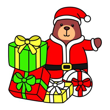 Sevimli ayı ikonu. Günlük aktivitelerde komik ayı..