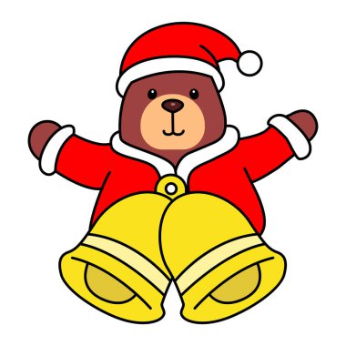 Sevimli ayı ikonu. Günlük aktivitelerde komik ayı..