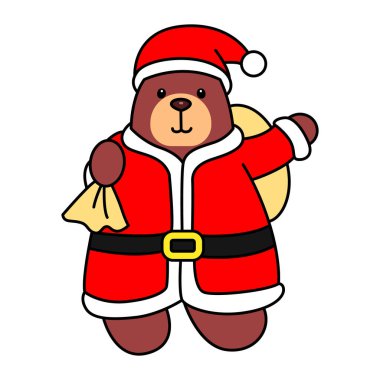 Sevimli ayı ikonu. Günlük aktivitelerde komik ayı..