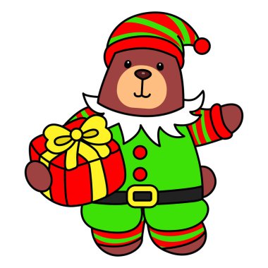 Sevimli ayı ikonu. Günlük aktivitelerde komik ayı..