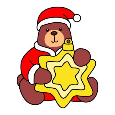 Sevimli ayı ikonu. Günlük aktivitelerde komik ayı..