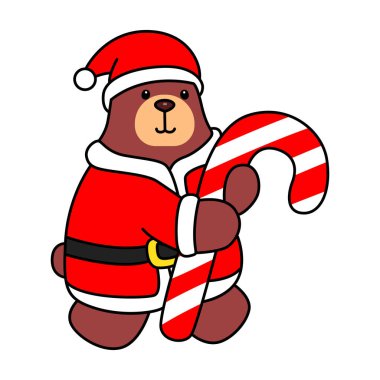 Sevimli ayı ikonu. Günlük aktivitelerde komik ayı..