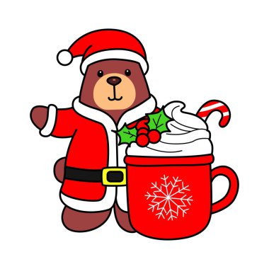 Sevimli ayı ikonu. Günlük aktivitelerde komik ayı..