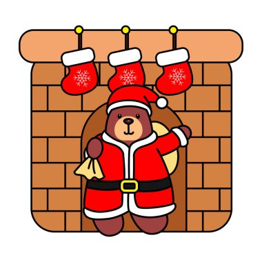 Sevimli ayı ikonu. Günlük aktivitelerde komik ayı..