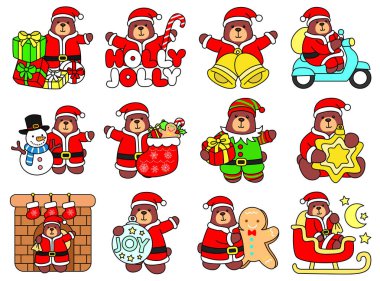 Sevimli ayı ikonu. Günlük aktivitelerde komik ayı..