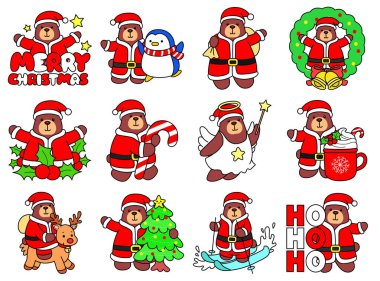 Sevimli ayı ikonu. Günlük aktivitelerde komik ayı..