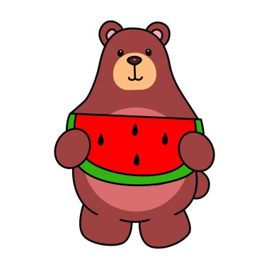 Sevimli ayı ikonu. Günlük aktivitelerde komik ayı..