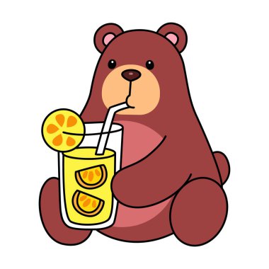 Sevimli ayı ikonu. Günlük aktivitelerde komik ayı..