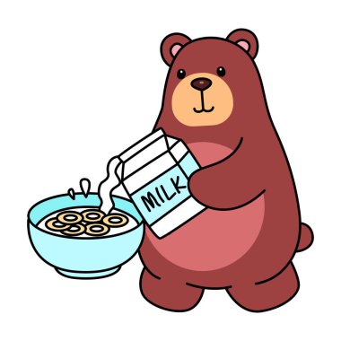 Sevimli ayı ikonu. Günlük aktivitelerde komik ayı..