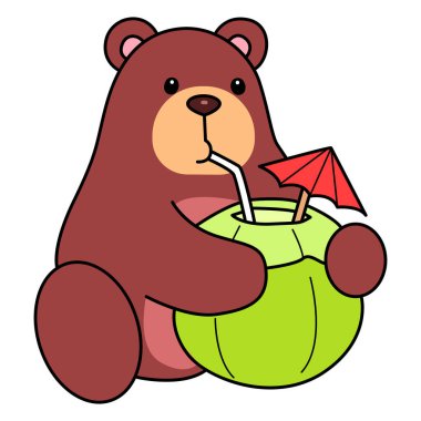 Sevimli ayı ikonu. Günlük aktivitelerde komik ayı..